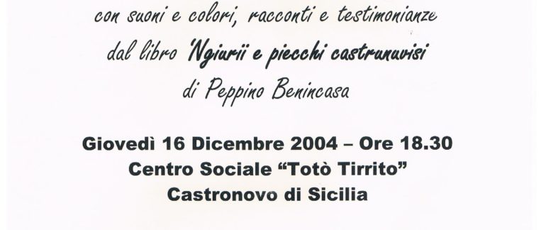 evento castronovo di sicilia 2004 'ngiurii e piecchi