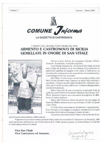 approfondimento gemellaggio castronovo di sicilia armento